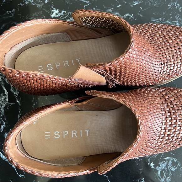 🤎❤️👢Vintage Women’s ESPRIT Woven Cognac Kelsie Boots-8.5 - Picture 13 of 16